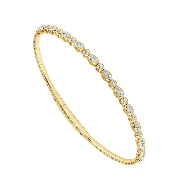 Bezel Diamond Flexi Bangle Baxter's Fine Jewelry Warwick, RI