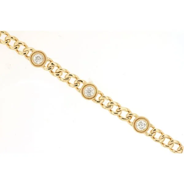 Diamond Bezel Chain Bracelet Baxter's Fine Jewelry Warwick, RI