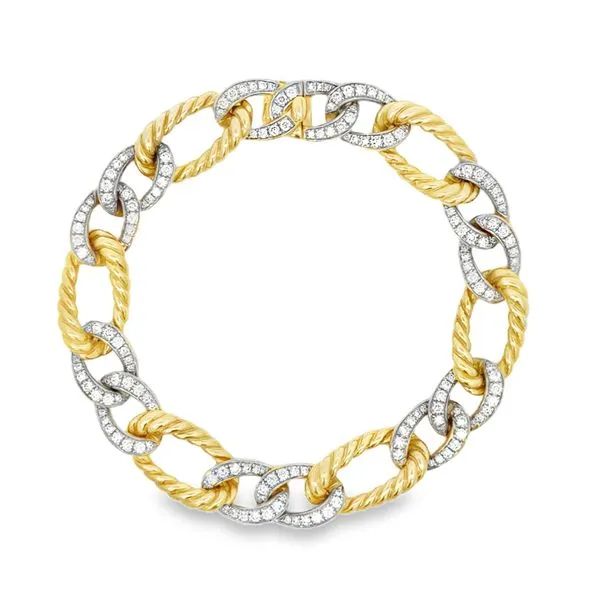 Diamond and Gold Link Bracelet