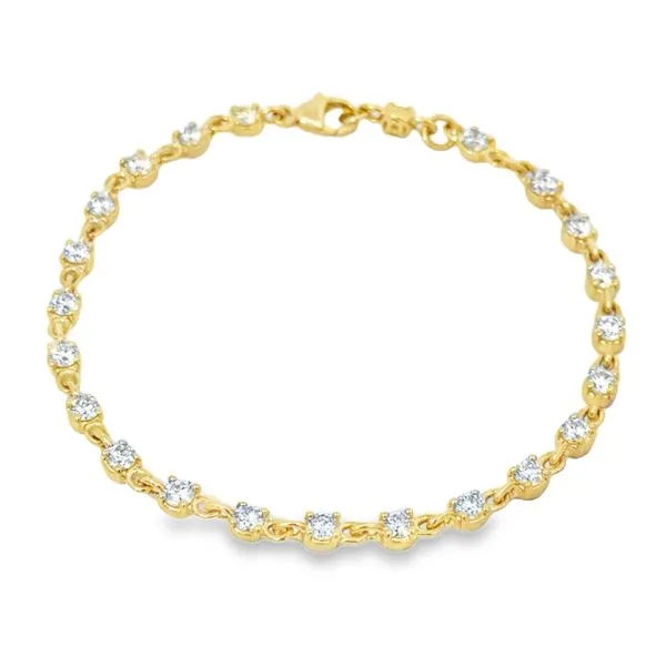 Diamond Link Tennis Bracelet Image 2 Baxter's Fine Jewelry Warwick, RI