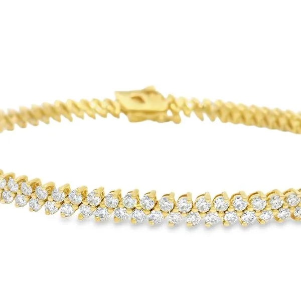 Diamond Double Row Tennis Bracelet Image 3 Baxter's Fine Jewelry Warwick, RI