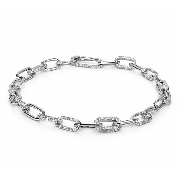 Pave Diamond Open Link Bracelet Baxter's Fine Jewelry Warwick, RI