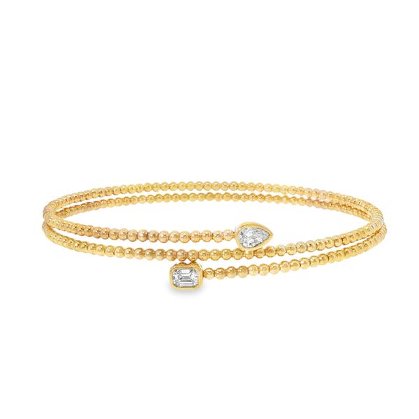Mixed Cut Diamond Flexi Bypass Bangle Baxter's Fine Jewelry Warwick, RI