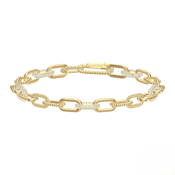 Diamond Pave and Rope Link Bracelet Baxter's Fine Jewelry Warwick, RI