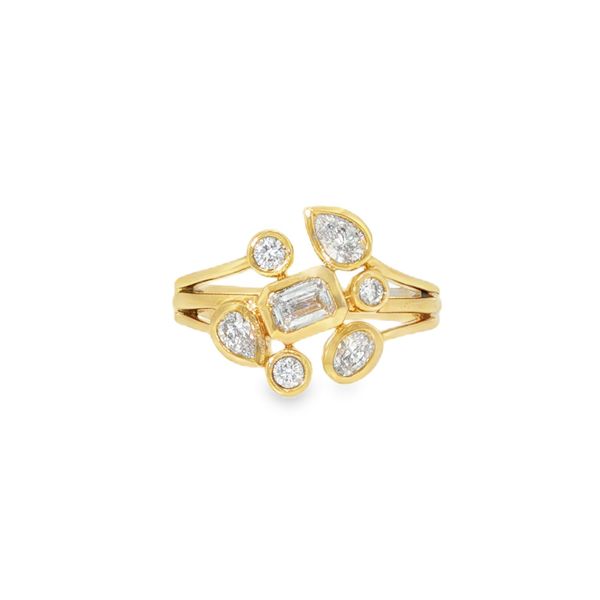 Lab Grown Bezel Cluster Ring Baxter's Fine Jewelry Warwick, RI