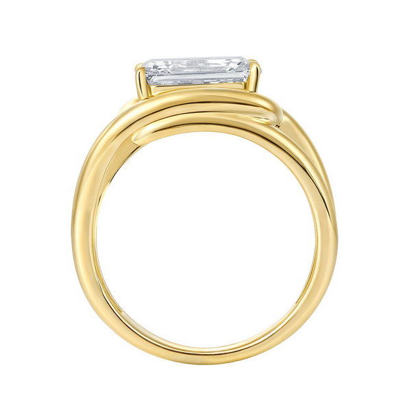 Lab Grown Emerald Cut Diamond Ring Image 2 Baxter's Fine Jewelry Warwick, RI