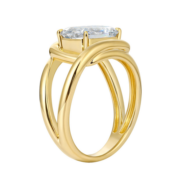 Lab Grown Emerald Cut Diamond Ring Image 3 Baxter's Fine Jewelry Warwick, RI
