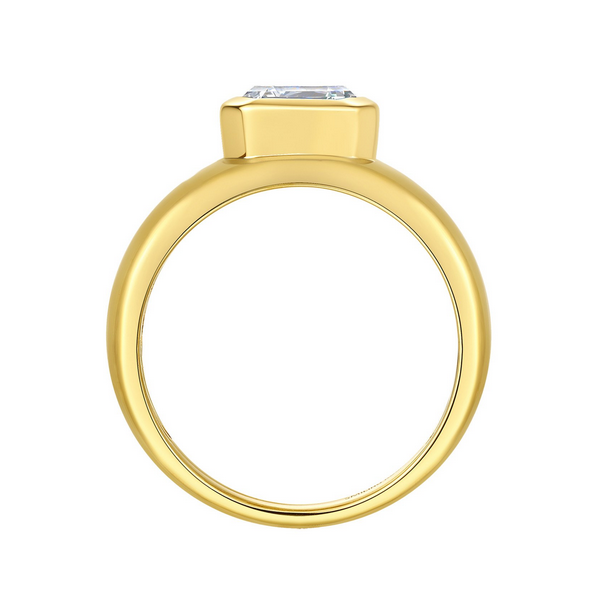 Lab Grown Assher Cut Diamond Ring Image 2 Baxter's Fine Jewelry Warwick, RI