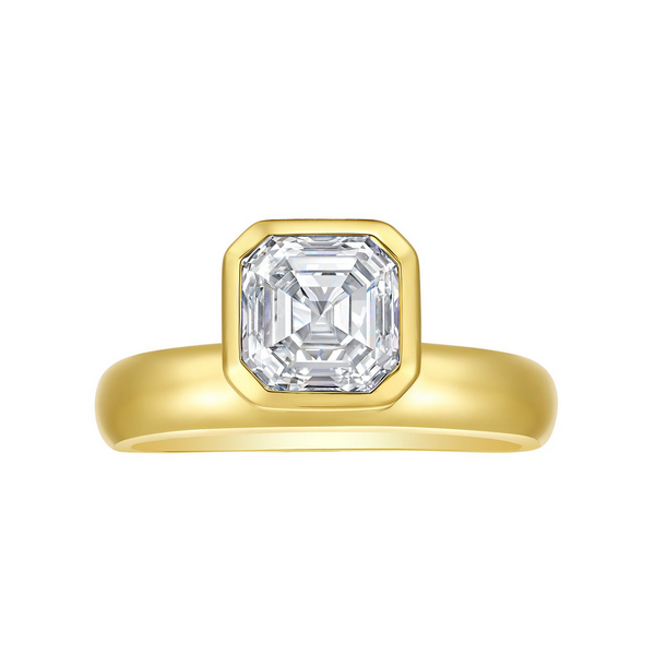 Lab Grown Assher Cut Diamond Ring Baxter's Fine Jewelry Warwick, RI