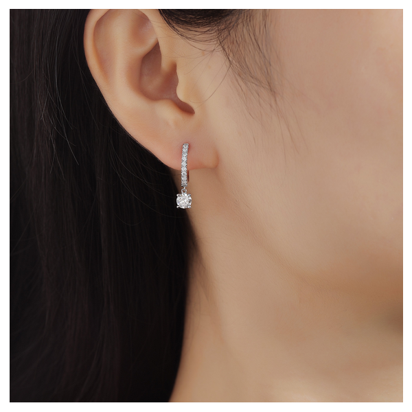 Lab Grown Diamond Drop Earrings Image 3 Baxter's Fine Jewelry Warwick, RI