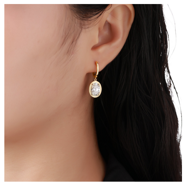 Lab Grown IGI Certified Oval Diamond Drop Earrings Image 3 Baxter's Fine Jewelry Warwick, RI