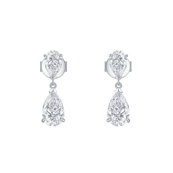 Lab Grown Pear Diamond Drop Earrings Baxter's Fine Jewelry Warwick, RI