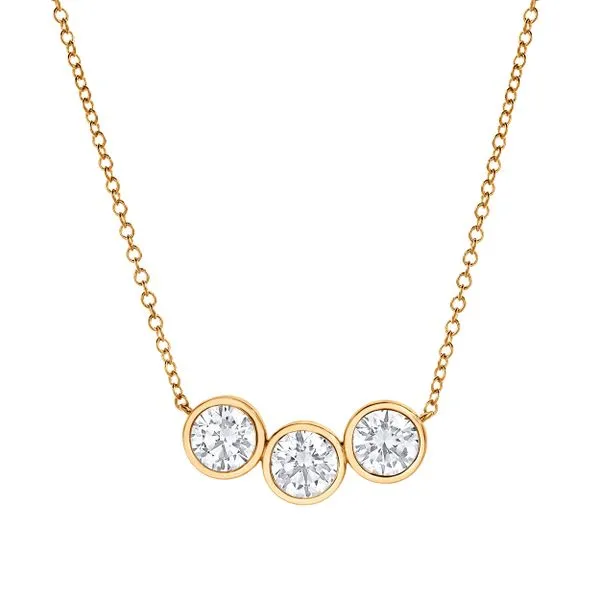 Lab Grown Three Stone Necklace Baxter's Fine Jewelry Warwick, RI