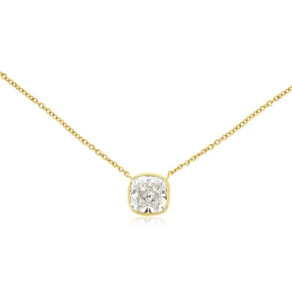 Lab Grown Cushion Diamond Necklace
