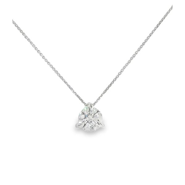 Lab Grown Round Diamond Solitaire Pendant Baxter's Fine Jewelry Warwick, RI
