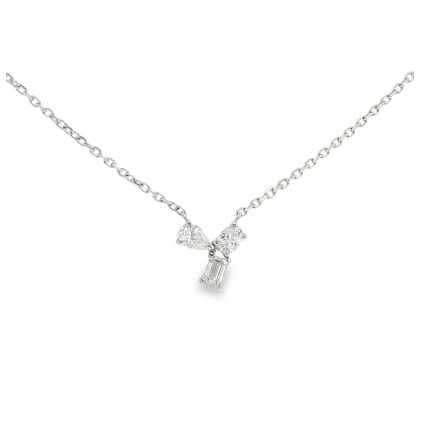 Lab Grown Three Stone Necklace Baxter's Fine Jewelry Warwick, RI
