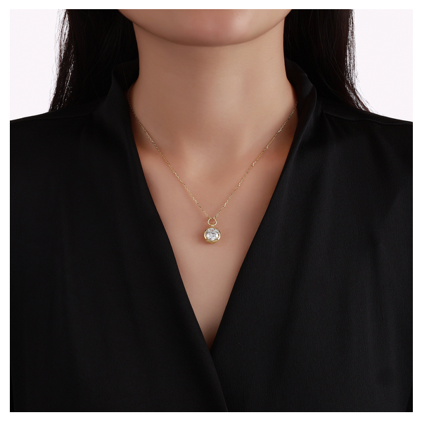 Lab Grown IGI Certified Diamond Solitaire Pendant Image 2 Baxter's Fine Jewelry Warwick, RI