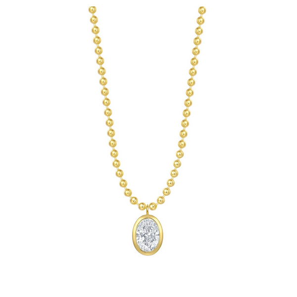 Lab Grown Oval Diamond Pendant Baxter's Fine Jewelry Warwick, RI