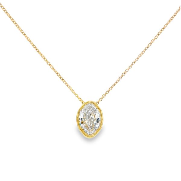 Lab Grown Modified Oval Bezel Pendant Baxter's Fine Jewelry Warwick, RI