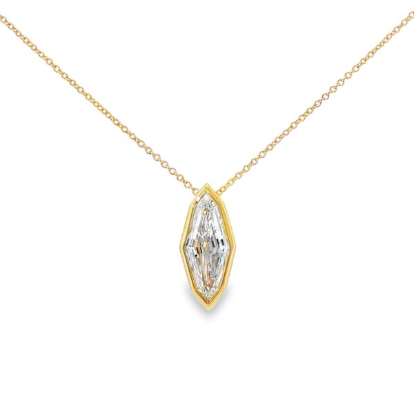 Lab Grown Modified Marquise Bezel Pendant Baxter's Fine Jewelry Warwick, RI