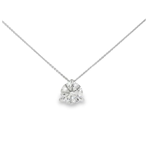 Lab Grown Round Diamond Solitaire Pendant Baxter's Fine Jewelry Warwick, RI