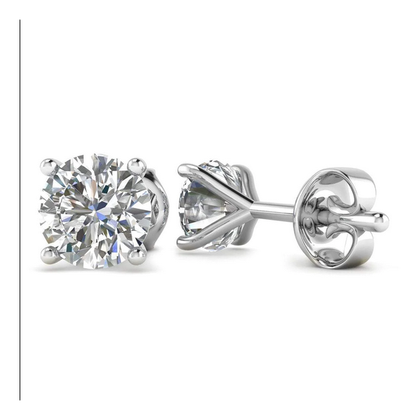 Lab Grown Round Diamond Stud Earrings Baxter's Fine Jewelry Warwick, RI