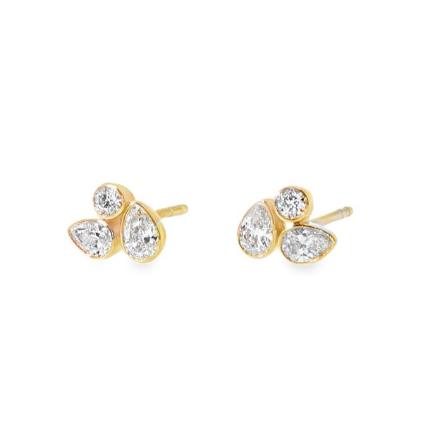 Lab Grown Diamond Mixed Cut Bezel Earrings Baxter's Fine Jewelry Warwick, RI