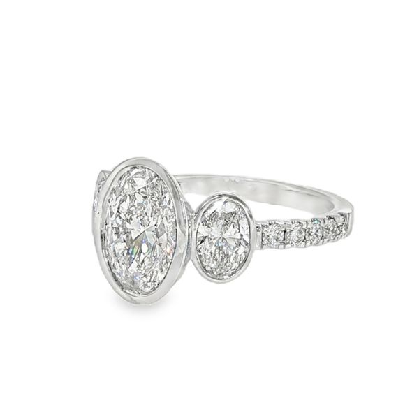 Lab Grown Three Stone Engagement Ring Image 2 Baxter's Fine Jewelry Warwick, RI