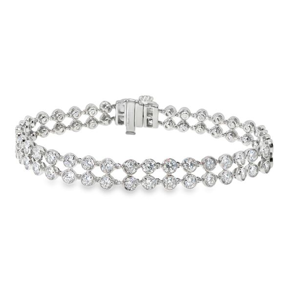 Lab Grown Double Row Bezel Bracelet Baxter's Fine Jewelry Warwick, RI