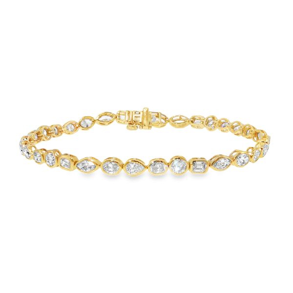 Lab Grown Mixed Cut Diamond Bezel Bracelet Baxter's Fine Jewelry Warwick, RI
