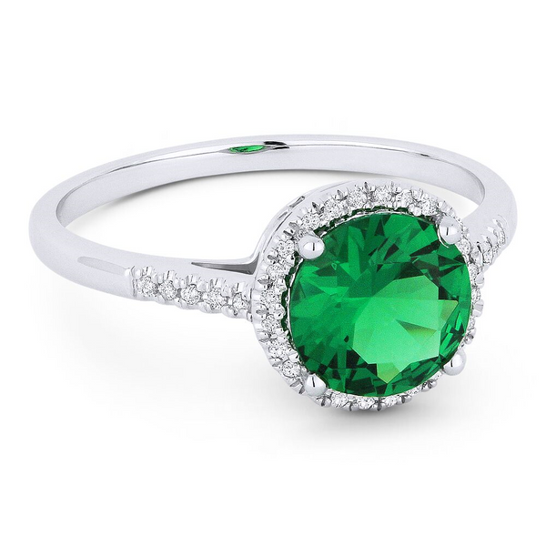White Gold Created Emerald Ring Baxter's Fine Jewelry Warwick, RI