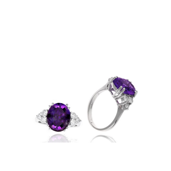 Amethyst and Diamond Ring Baxter's Fine Jewelry Warwick, RI