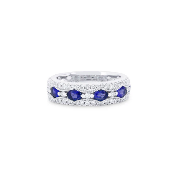 Diamond and Blue Sapphire Fashion Band Baxter's Fine Jewelry Warwick, RI