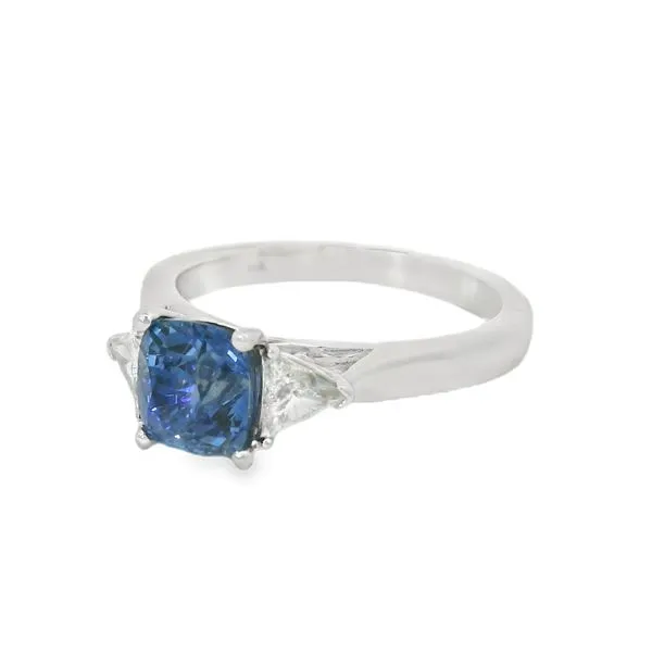 Sapphire and Diamond Three Stone Ring Image 2 Baxter's Fine Jewelry Warwick, RI
