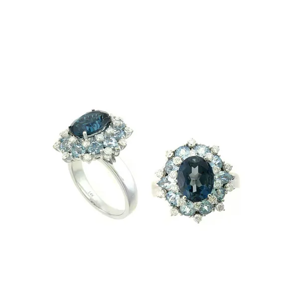 Blue Topaz and Aquamarine Fashion Ring Baxter's Fine Jewelry Warwick, RI