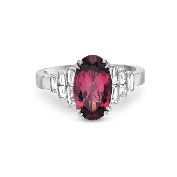 18k Garnet and Diamond Ring Baxter's Fine Jewelry Warwick, RI