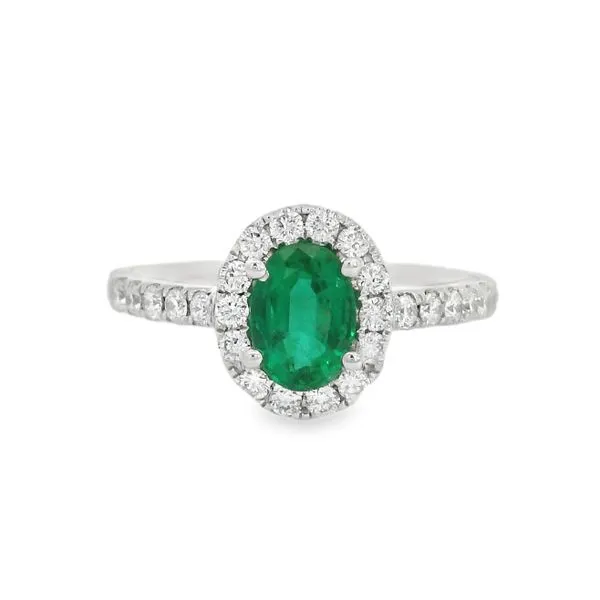 Emerald Halo Ring Baxter's Fine Jewelry Warwick, RI