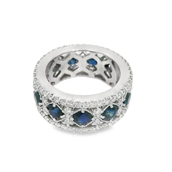Sapphire and Diamond Band Image 2 Baxter's Fine Jewelry Warwick, RI