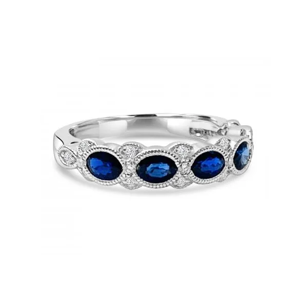 Blue Sapphire and Diamond Band Baxter's Fine Jewelry Warwick, RI