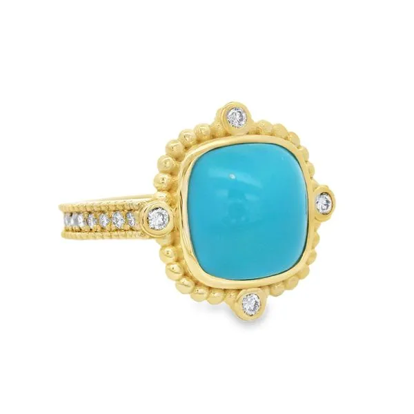 Turquoise and Diamond Ring Image 2 Baxter's Fine Jewelry Warwick, RI