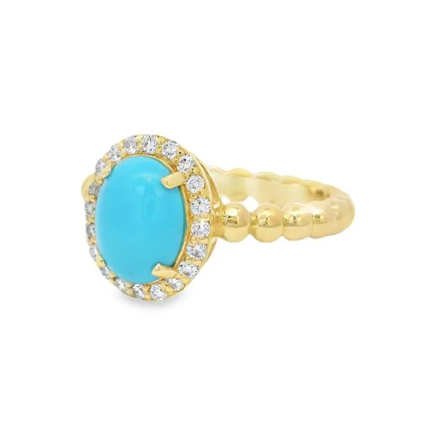 Turquoise and Diamond Ring