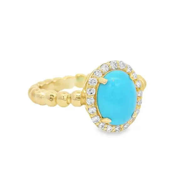Turquoise and Diamond Ring