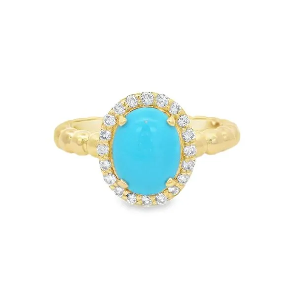 Turquoise and Diamond Ring