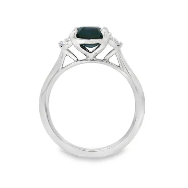 18k Blue Sapphire and Diamond Ring