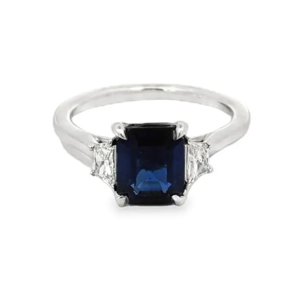 18k Blue Sapphire and Diamond Ring