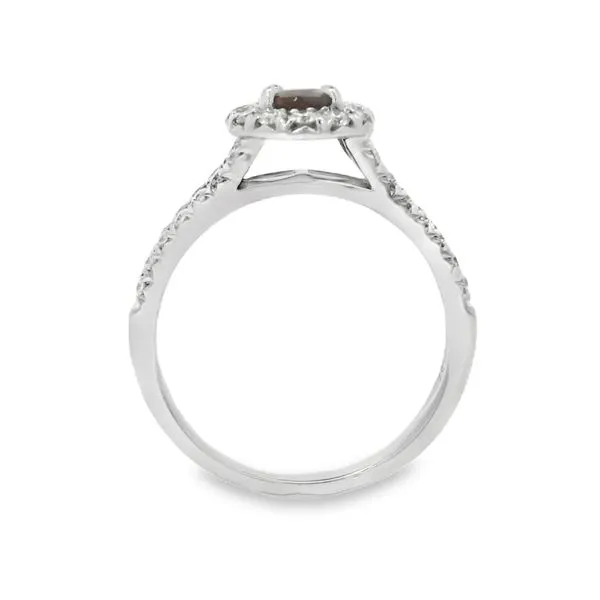 Ruby and Diamond Halo Ring