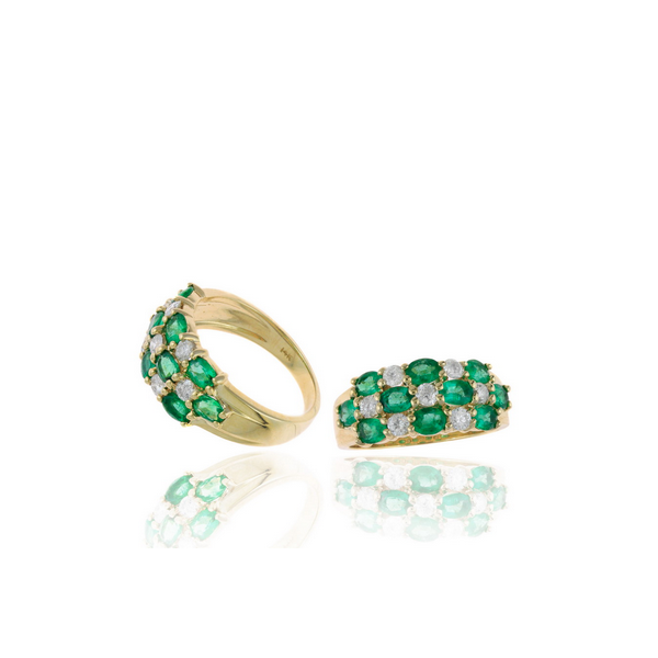 Emerald and Diamond Band Baxter's Fine Jewelry Warwick, RI