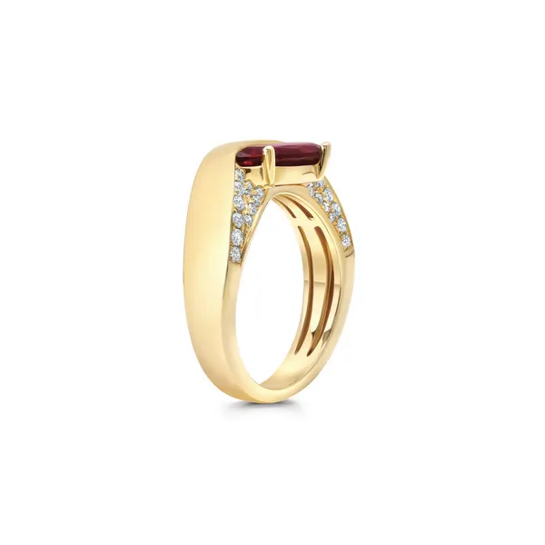Lab Grown Ruby and Diamond Ring