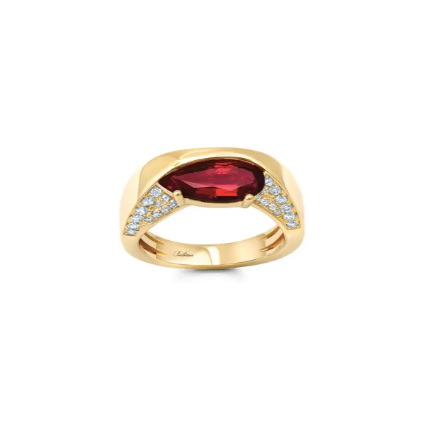 Lab Grown Ruby and Diamond Ring