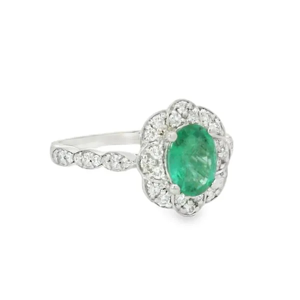 Emerald and Diamond Ring Image 2 Baxter's Fine Jewelry Warwick, RI